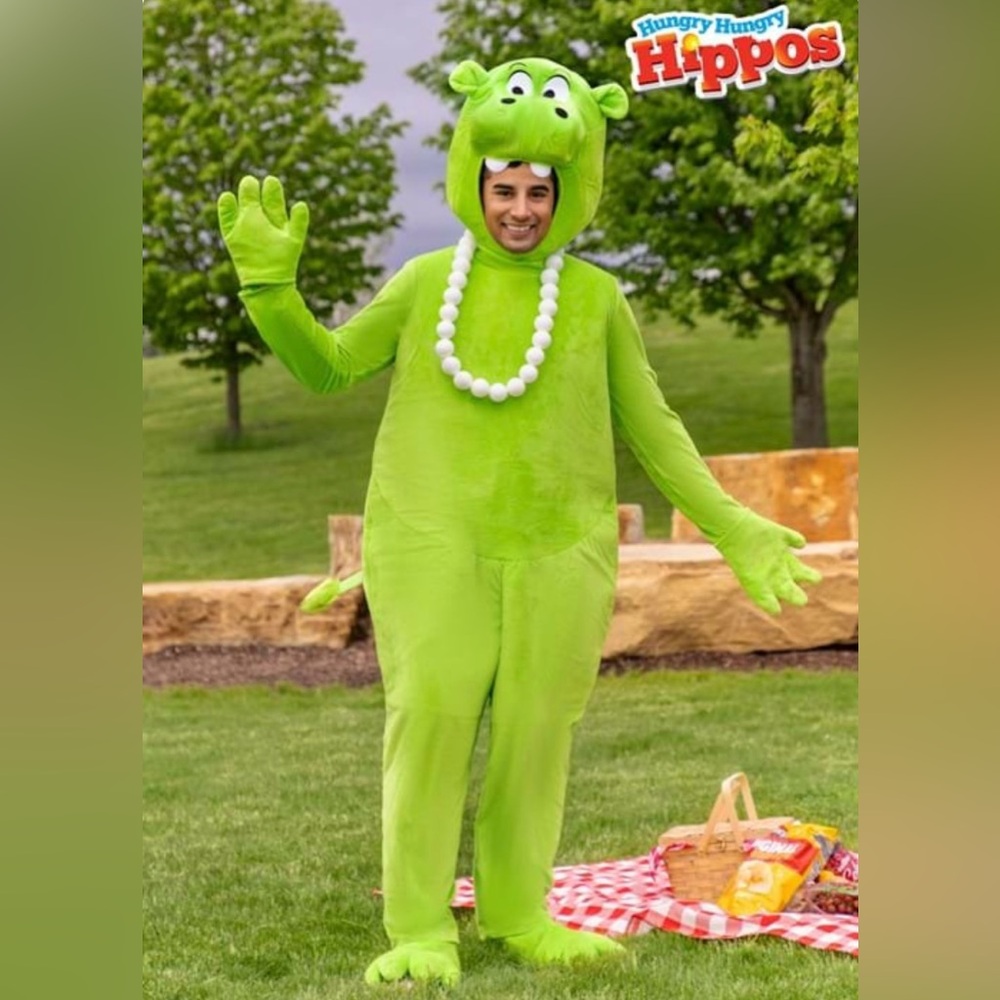 Adult Standard size-Hasbro Hungry Hungry Hippos Costume GREEN!